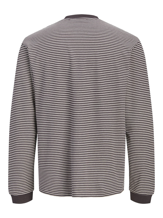 Jack & Jones Barron gestreept longsleeve heren – Dark Navy, Chocolate Torte & Forest Night – foto 8