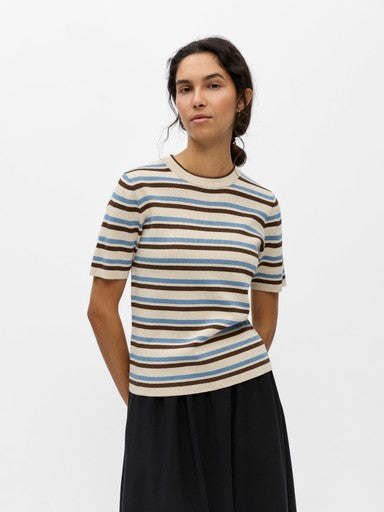 Gestreepte gebreide top – Object