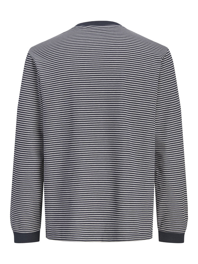 Jack & Jones Barron gestreept longsleeve heren – Dark Navy, Chocolate Torte & Forest Night – foto 4
