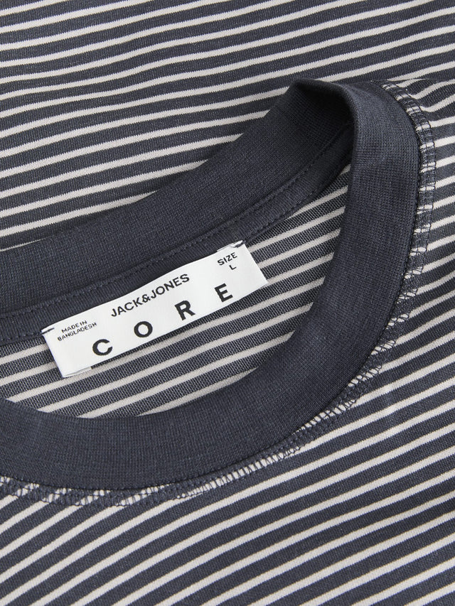 Jack & Jones Barron gestreept longsleeve heren – Dark Navy, Chocolate Torte & Forest Night