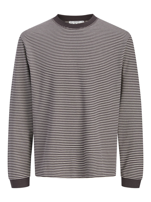 Jack & Jones Barron gestreept longsleeve heren – Dark Navy, Chocolate Torte & Forest Night – foto 7