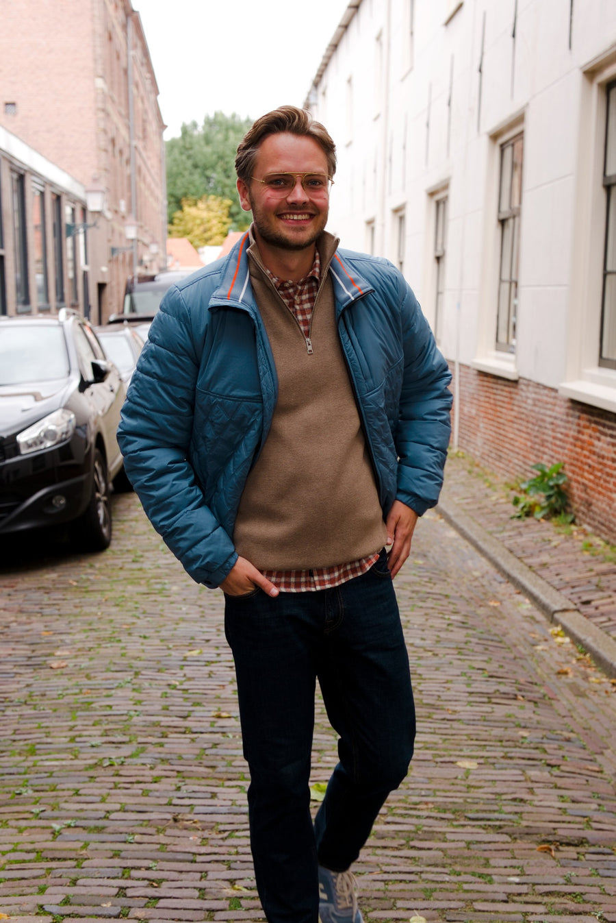 Calli Shirt in 8788 Brique — Topics Fashion fotoshoot met Sjors en Sandra
