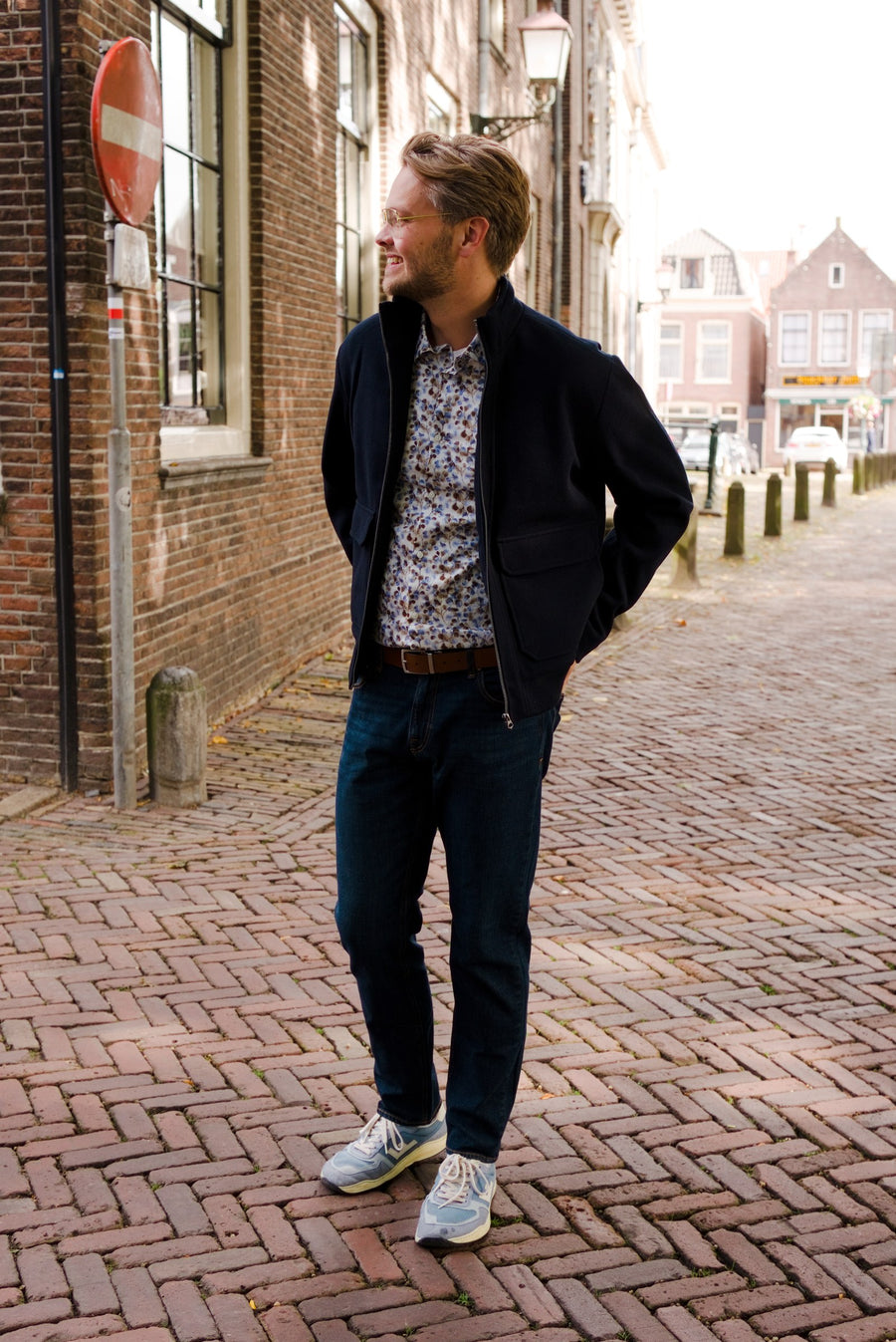 James Jacket in Dark Navy — Topics Fashion fotoshoot met Sjors en Sandra